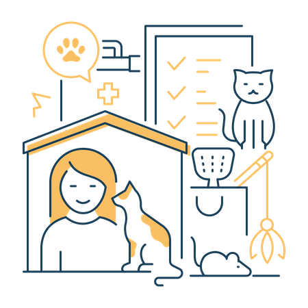 Animal adoption center  Illustration