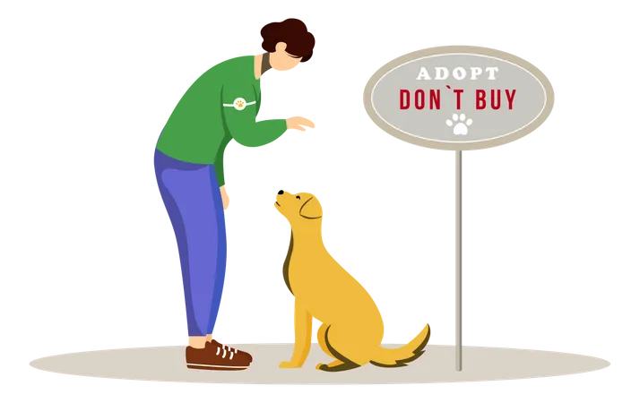 Animal adoption  Illustration