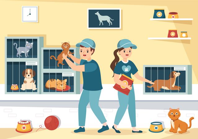 Animal adoption  일러스트레이션