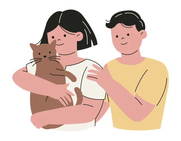 Animal Assisted Therapy for Emotional Support  Illustration