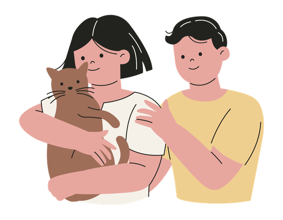 Animal Assisted Therapy for Emotional Support Illustration