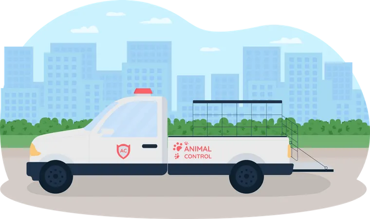 Animal control truck  Illustration