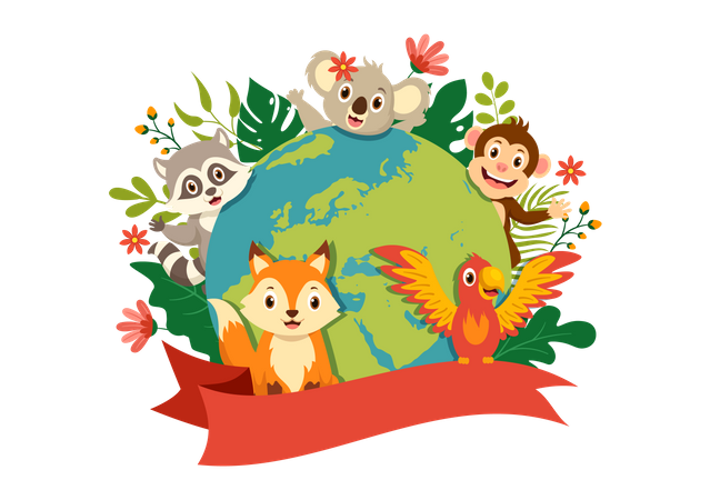 Animal Day  Illustration