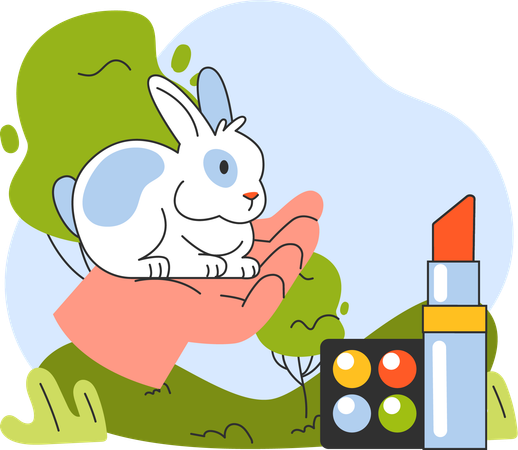 Animal free makeup  イラスト