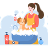 animal grooming store illustration free download
