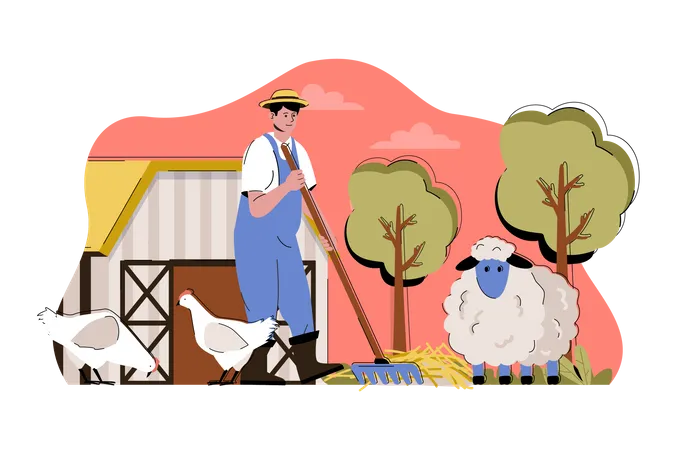 Animal husbandry  Illustration