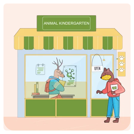 Animal Preschool Illustration
