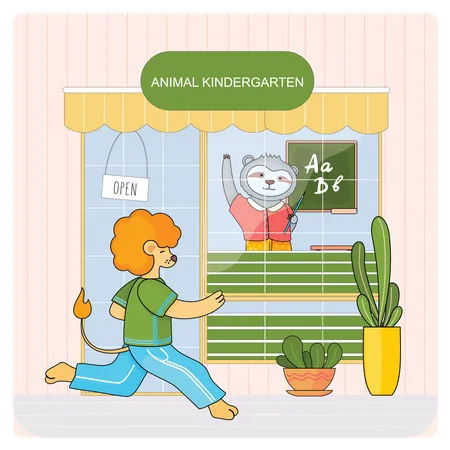Animal Preschool  Illustration