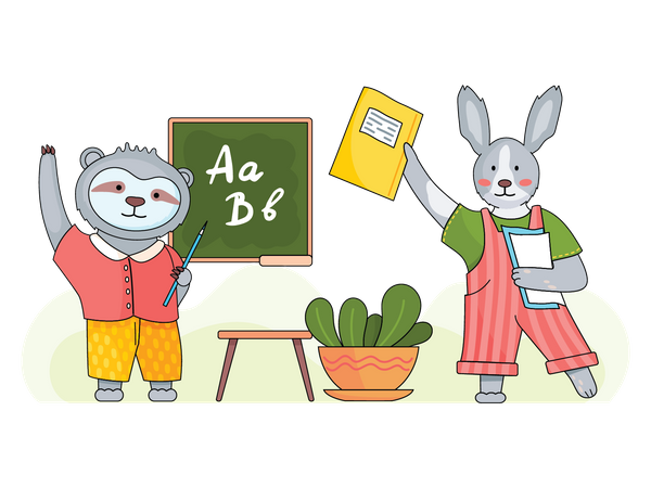 Animal preschool Illustration