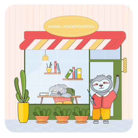 Animal Preschool  Illustration