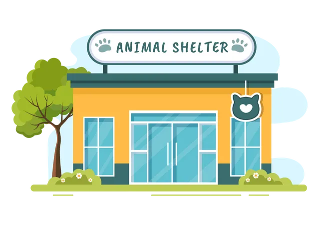 Animal Shelter building  Illustration