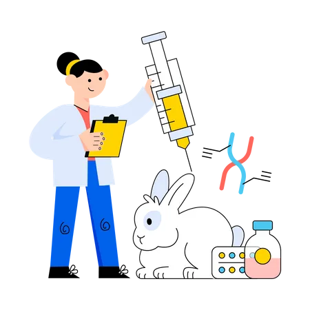 Animal Testing  Illustration