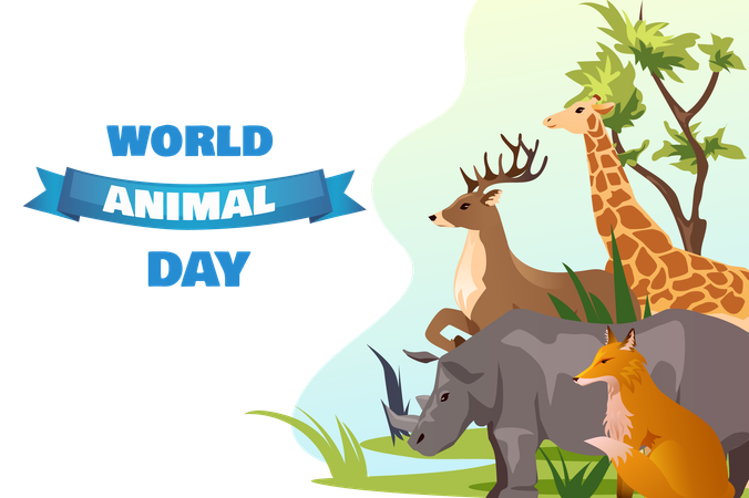 Animals day celebration  Illustration