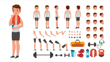 Premium Fitness Girl, Man Vector Illustration pack from Gym & Fitness  Illustrations