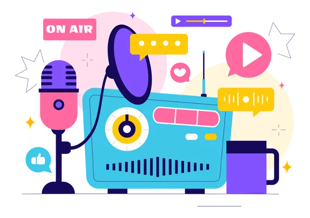 Animateur radio  Illustration