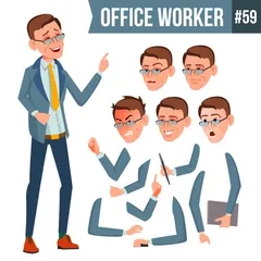 Employés de bureau Pack d'Illustrations