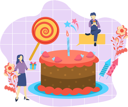 Aniversário  Ilustração