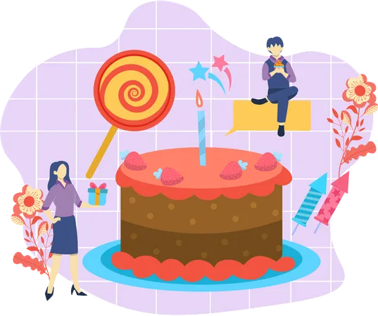 Aniversário  Ilustração