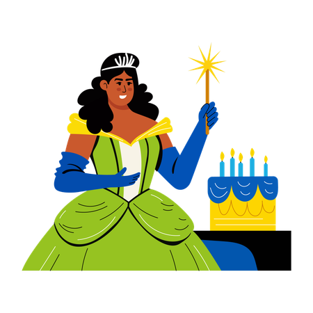 Rainha do aniversário  Ilustração