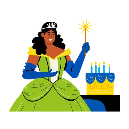 Rainha do aniversário  Ilustração