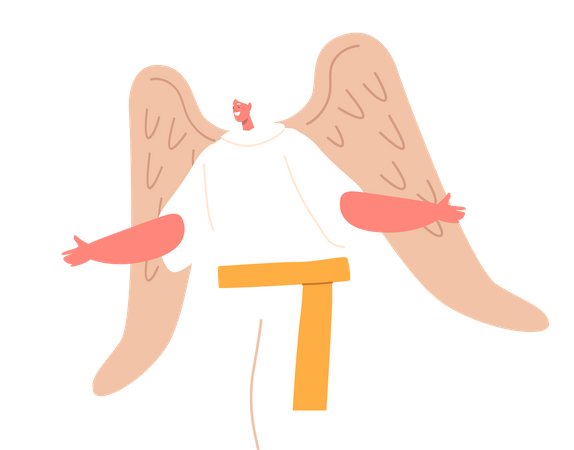 Anjo com asas  Ilustração