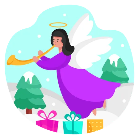 Anjo de natal  Ilustração