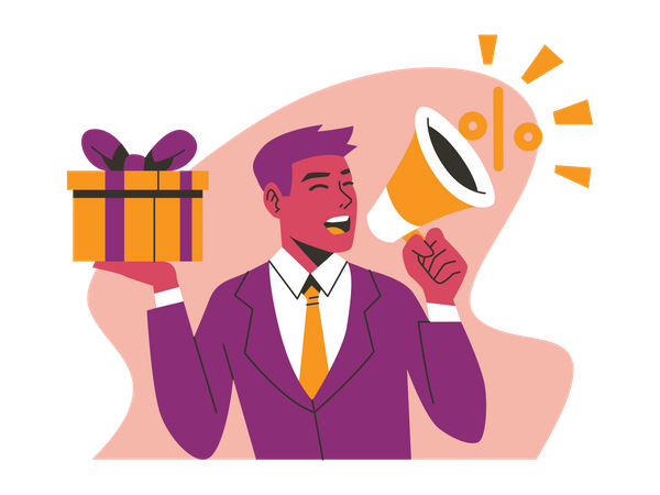 Ankündigung des Black Friday-Verkaufs  Illustration