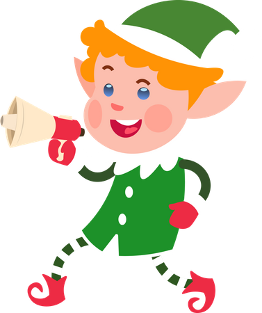 Ankündigung für Weihnachtselfen  Illustration