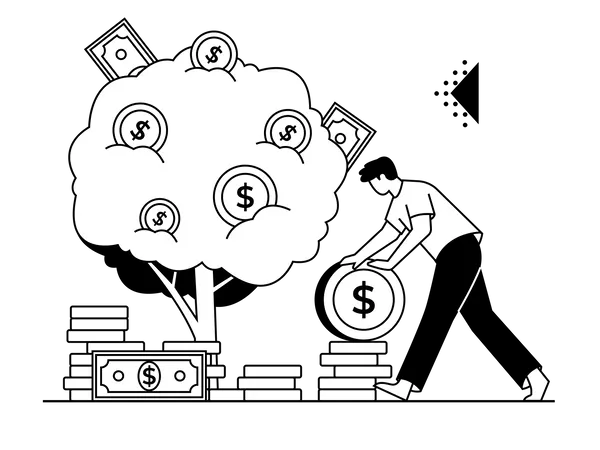 Kapitalrendite für den Investor  Illustration