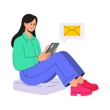 Anmeldung zum Gmail-Konto auf dem Handy  Illustration