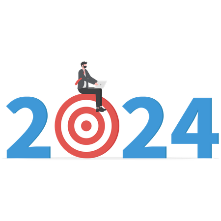 Résolution commerciale future pour l’année 2024  Illustration