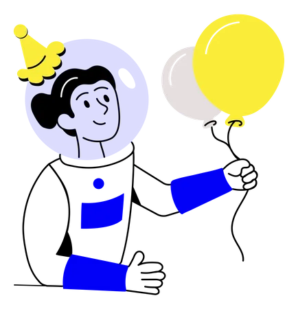 Anniversaire d'astronaute  Illustration