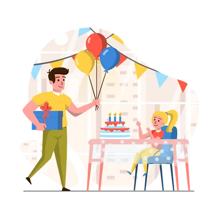 Fête d'anniversaire  Illustration