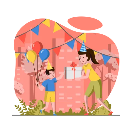 Fête d'anniversaire  Illustration