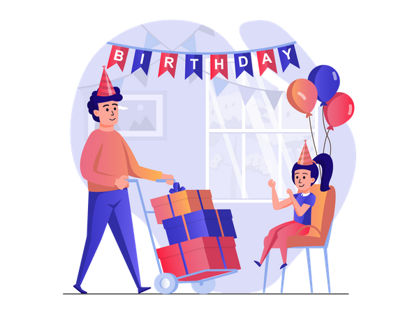 Fête d'anniversaire  Illustration