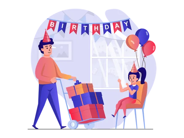 Fête d'anniversaire  Illustration