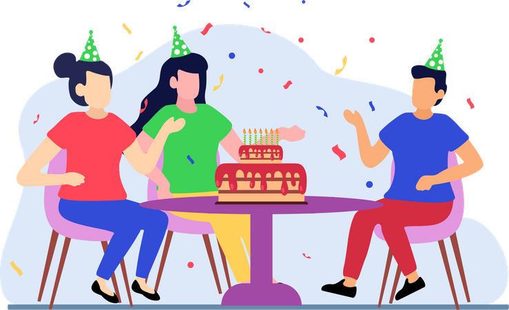 Fête d'anniversaire  Illustration