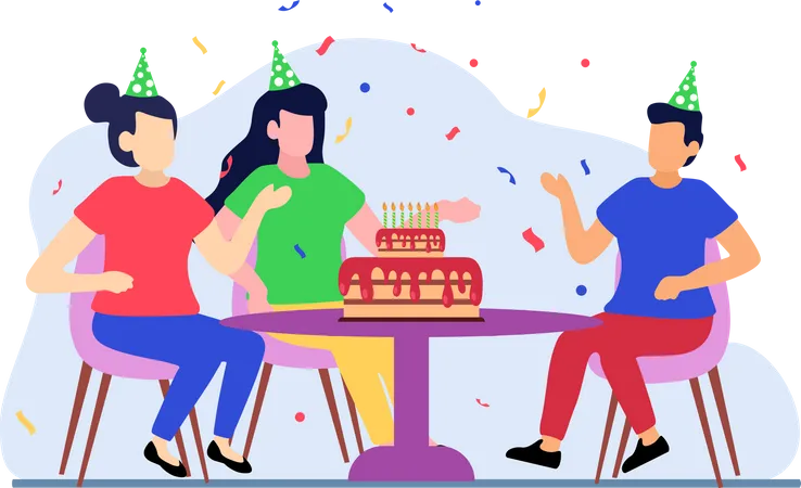 Fête d'anniversaire  Illustration