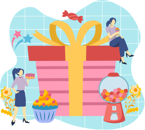 Fête d'anniversaire  Illustration