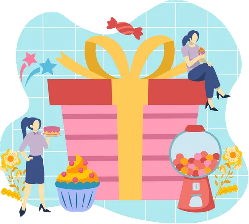 Fête d'anniversaire  Illustration