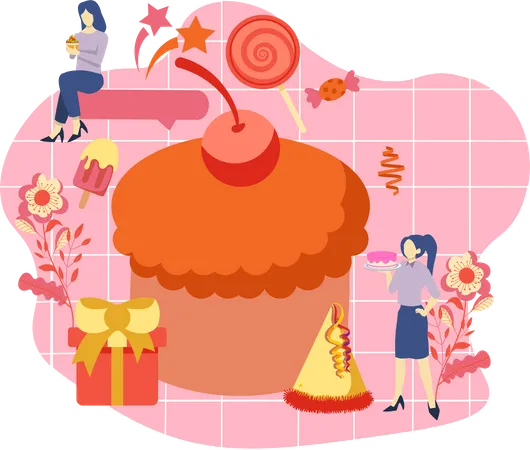 Fête d'anniversaire  Illustration