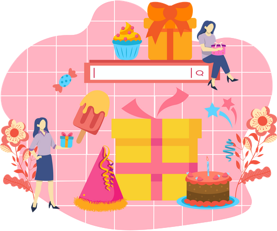 Fête d'anniversaire  Illustration