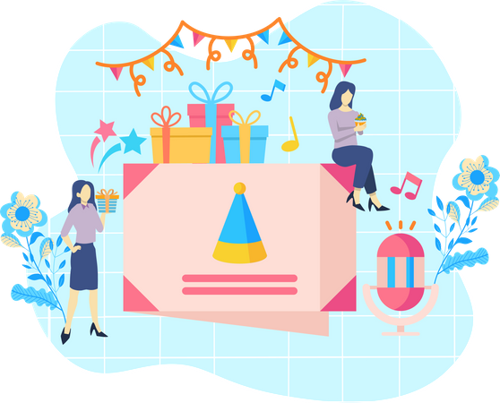 Fête d'anniversaire  Illustration