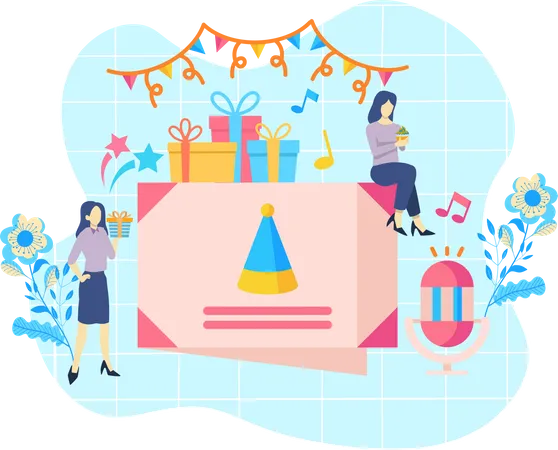 Fête d'anniversaire  Illustration