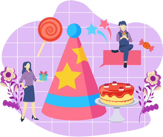 Fête d'anniversaire  Illustration