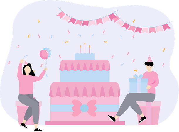 Fête d'anniversaire  Illustration