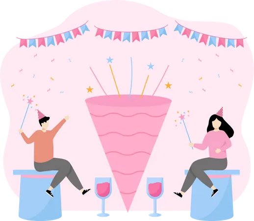 Fête d'anniversaire  Illustration