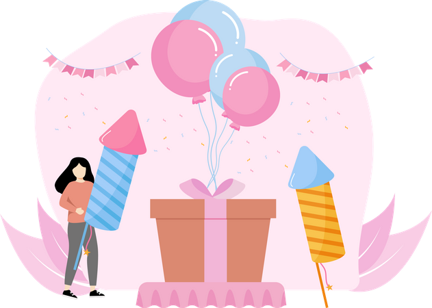 Fête d'anniversaire  Illustration