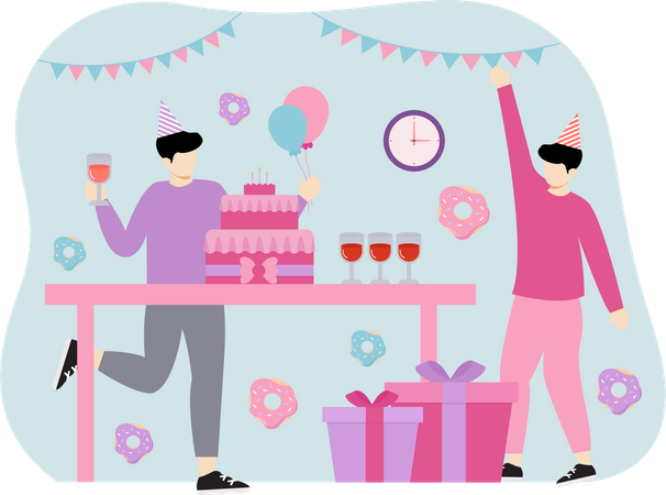 Fête d'anniversaire  Illustration