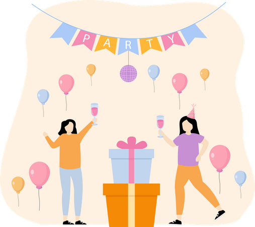 Fête d'anniversaire  Illustration